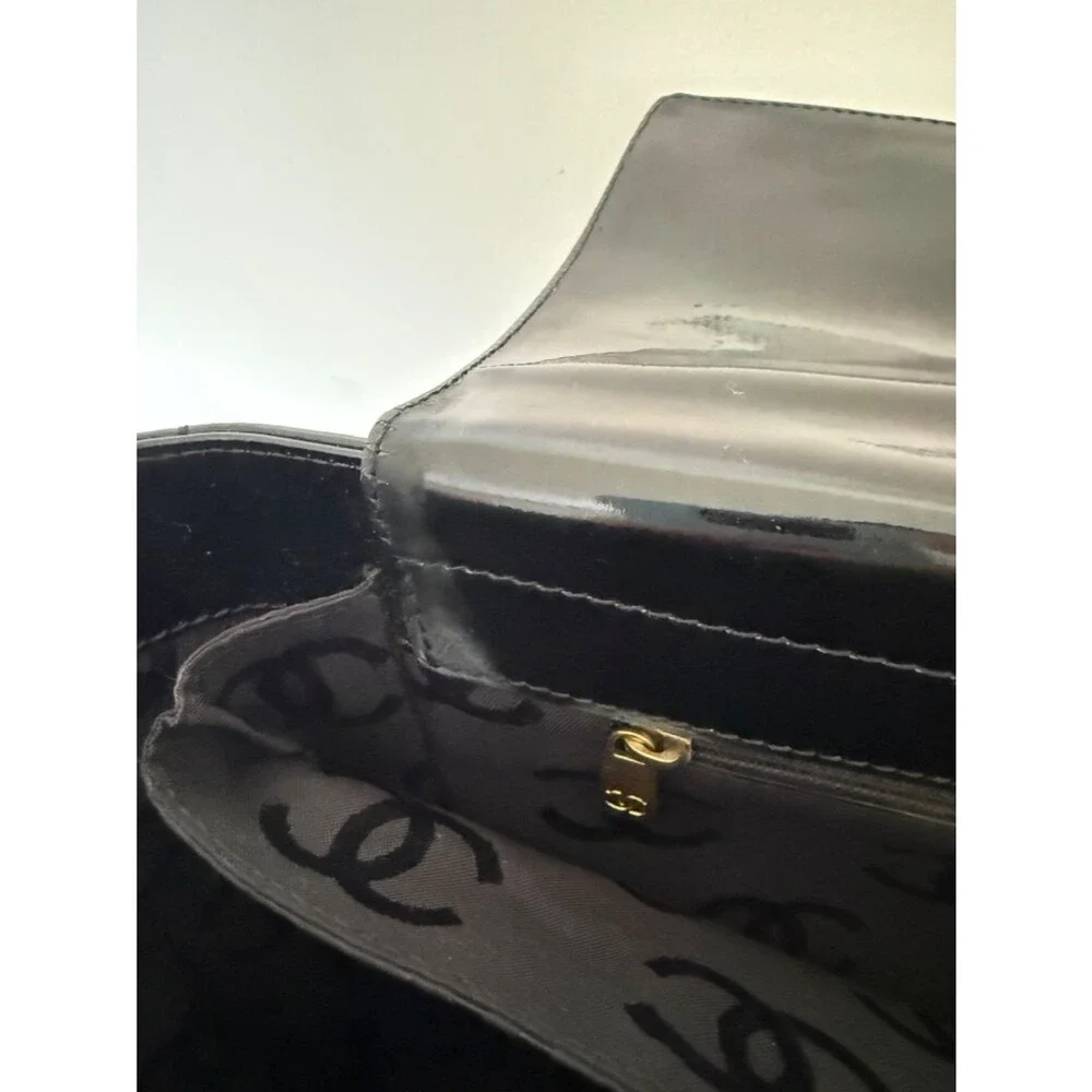 Chanel Patent Leather Grand Shopping Bag